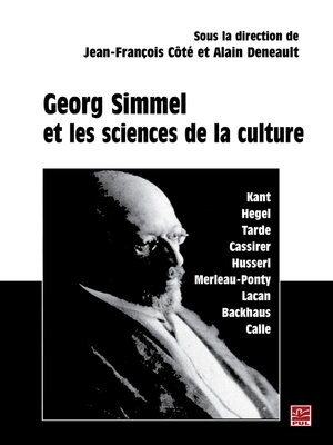 cover image of Georg Simmel et les sciences de culture